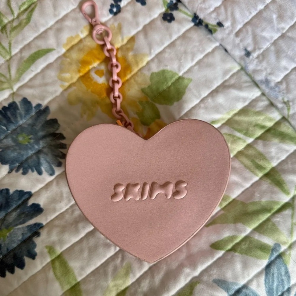 SKIMS Heart Pouch Keychain